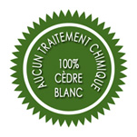 100% cèdre blanc