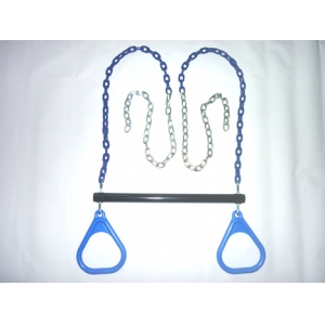 Trapeze bar and rings with plasticol chain