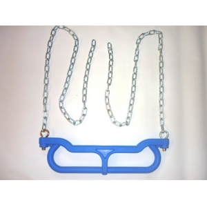 Molded trapeze bar with zinc chain