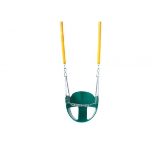 Half bucket swing seat with softgrip chain